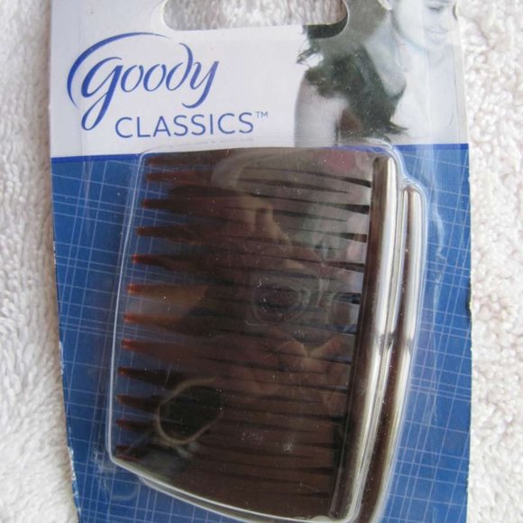 2 Goody Classics Translucent Brown Plastic Fashion Side Combs Kathy Allergy Safe - Picture 4 of 8